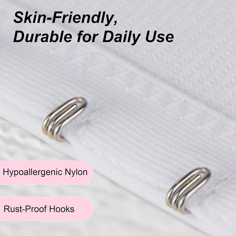 FEUNLEM 4 Hook Bra Extenders for women, Adjustable 4 hook Plus Size Bra Extender (3/4" Spacing) - Image 4